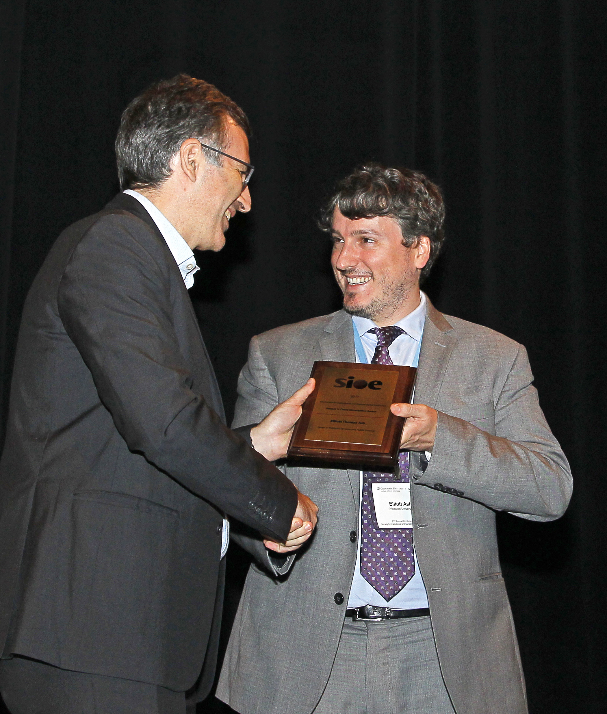 2017 Ronald Coase Best Dissertation Award goes to Elliott Ash